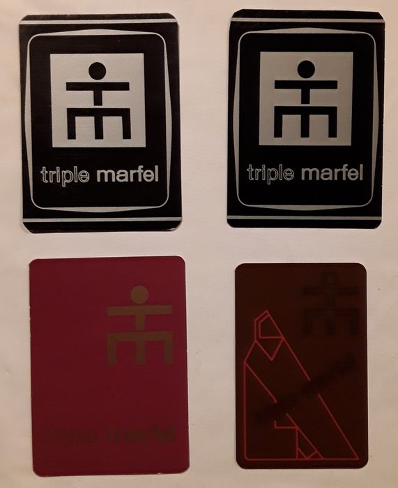 Calendários de bolso Triple Marfel (anos 1978, 1982, 1986, 1988 e 1996