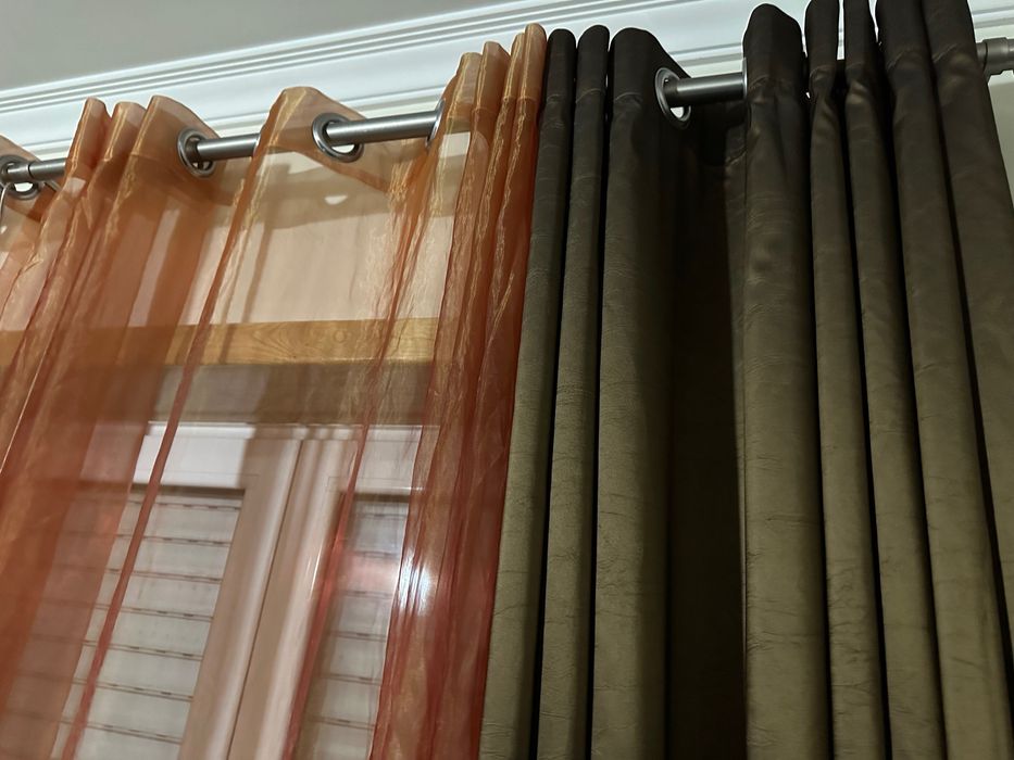 Varão inox + cortinados