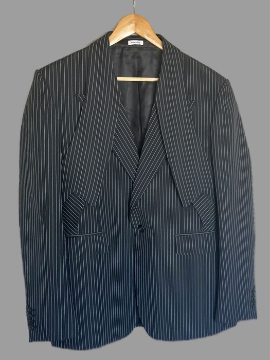 Костюм чоловічий Alexander McQueen в тонку смужку з вовни та мохеру