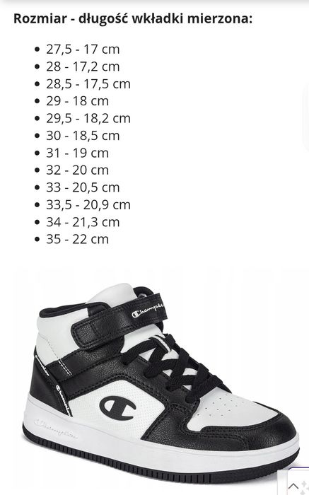 BUTY dziecięce CHAMPION MID wysokie ocieplane na rzep rozm. 36,5