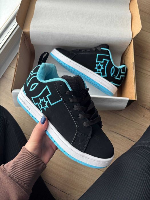 !SALE! DC Shoes Court Graffik Black/Blue 36 37 38 39 40 41 42 43 44 45