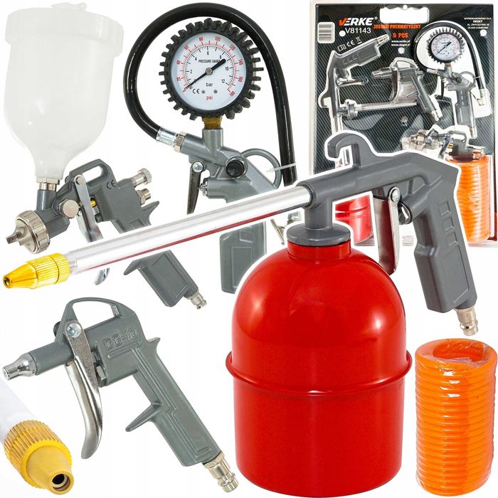 Kompresor Sprężarka Powietrza Olejowy 100L 440L/Min + Zestaw Pneumaty