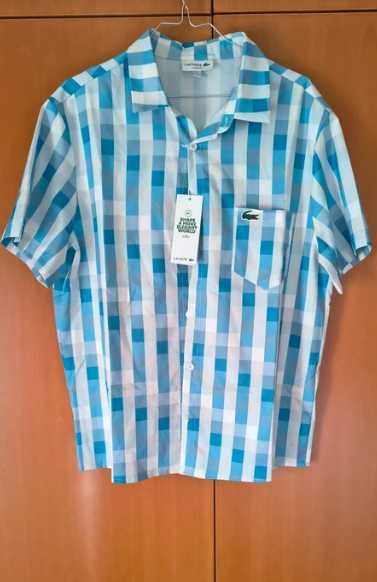 Camisa de Popelina Xadres Regular Fit - Lacoste