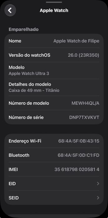 Apple Watch Ultra 3 titanio 49mm