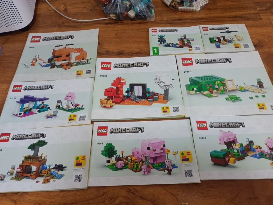 Klocki LEGO Minecraft - 9 zestawów