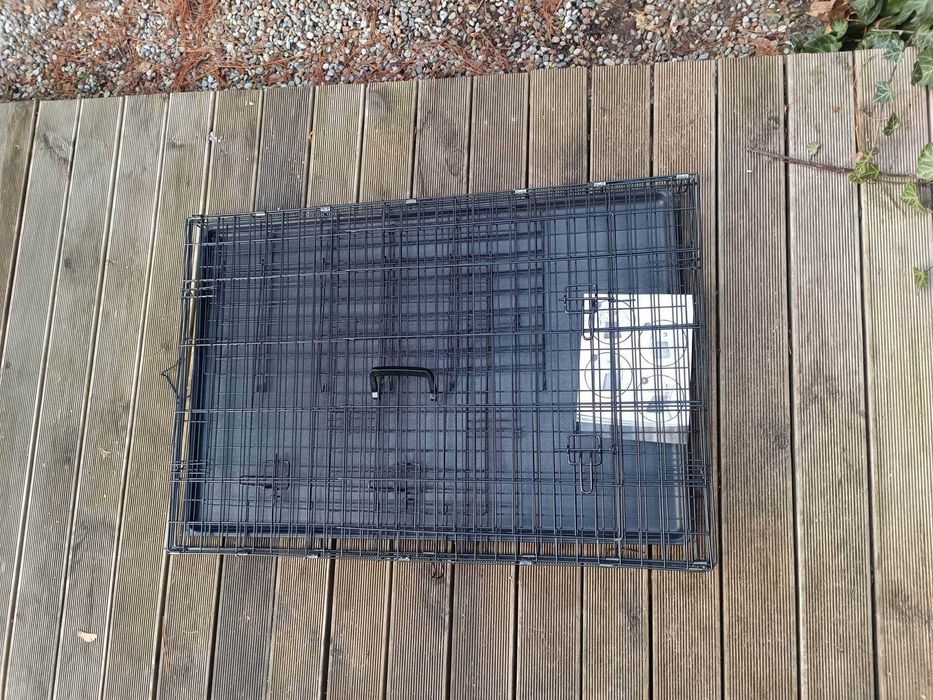 *NOWA Klatka dla psa zwierząt duża, kennel, samochodu, z tacą/podłogą