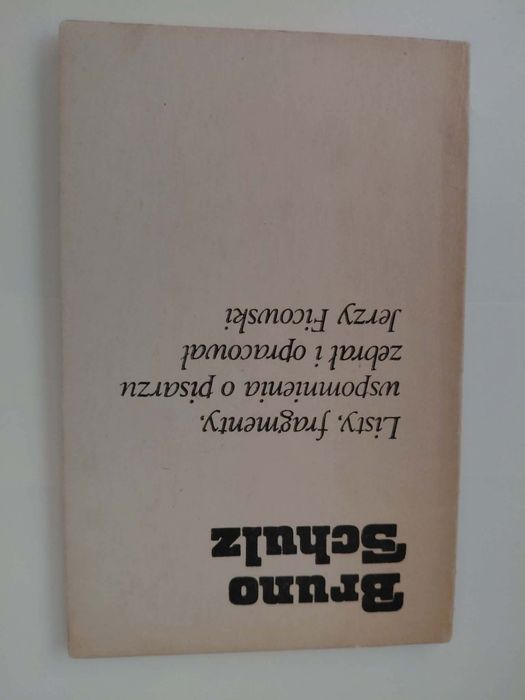 Listy,fragmenty.Wspomienia o pisarzu Brunon Schulz
