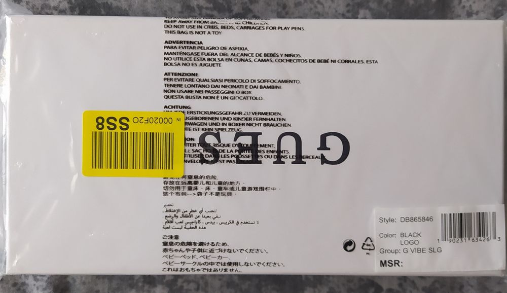 Portfel  Guess czarny logo