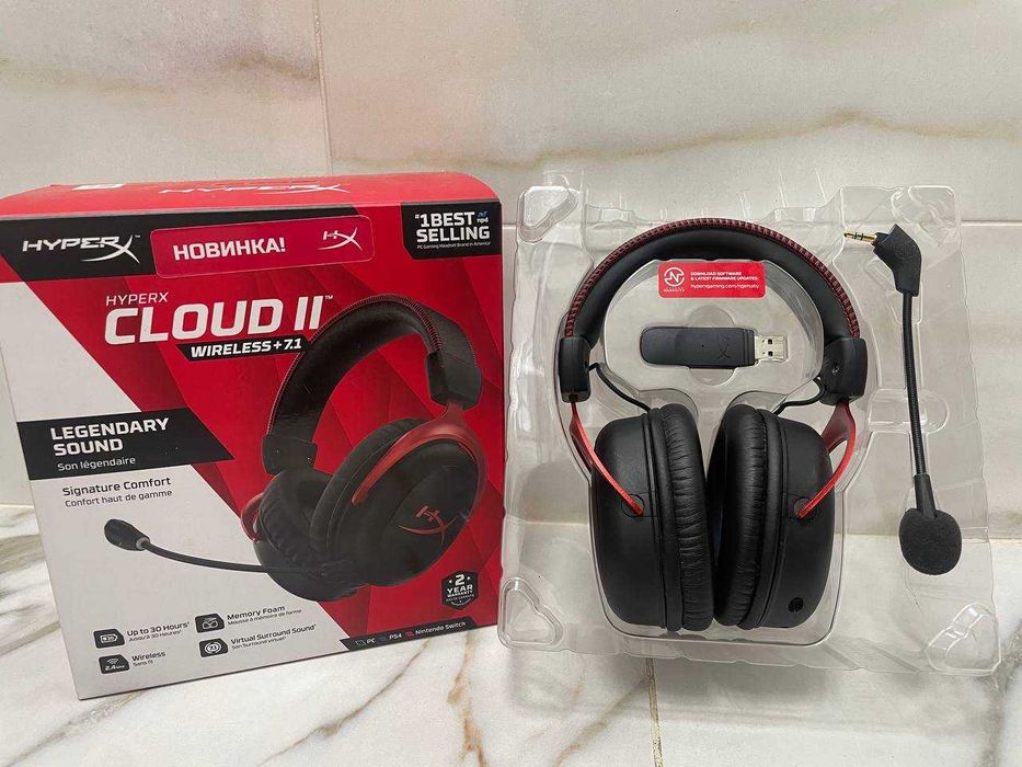Беспроводные игровые наушники с микрофоном HyperX Cloud 2 Wireless +7.1
