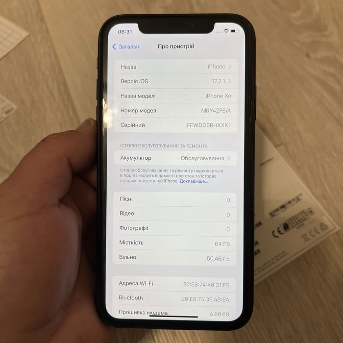 Iphone XR Black 64 GB