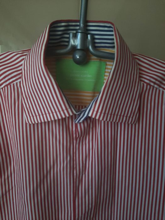 #Pierre Cardin koszula w paski czerwona