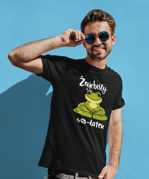 Koszulka męska żajebisty 40 latek 40 urodziny prezent śmieszny M