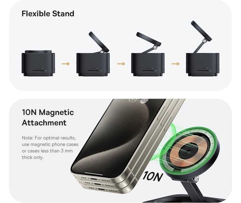 USB-хаб з бездротовою зарядкою Baseus 7in1 MagPro Series 2