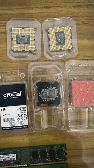 Lote de Memórias RAM (DDR2/DDR3/DDR4) + Processadores Intel e AMD
