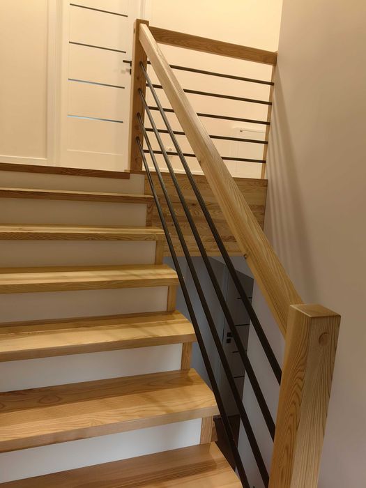 schody drewniane na beton