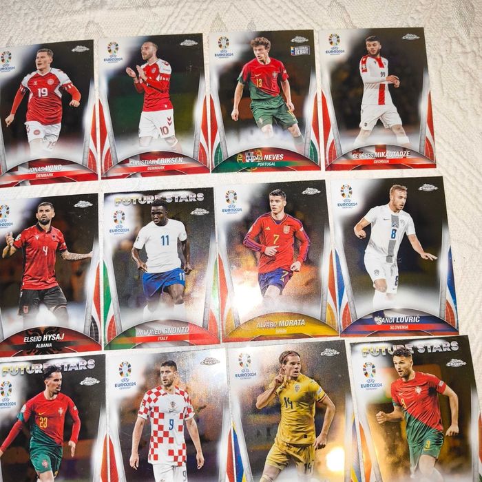 40 Cartas Euro 2024 Topps Chrome