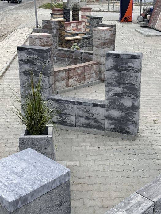 Блок модульний,рваний паркан, цегла рвана Кая,бруківка,поребрик бордюр