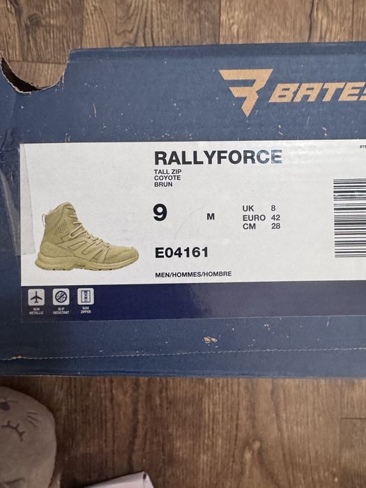 Тактичні черевики Bates RallyForce Tall Zip Coyote Brun (оригінал) 42 розмір
