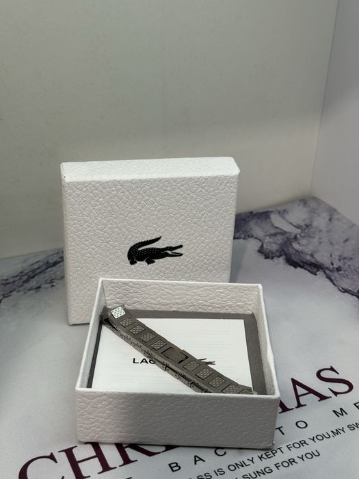 Браслет Lacoste/Браслет Лакост/ Браслет Чоловічий/Браслет срібний