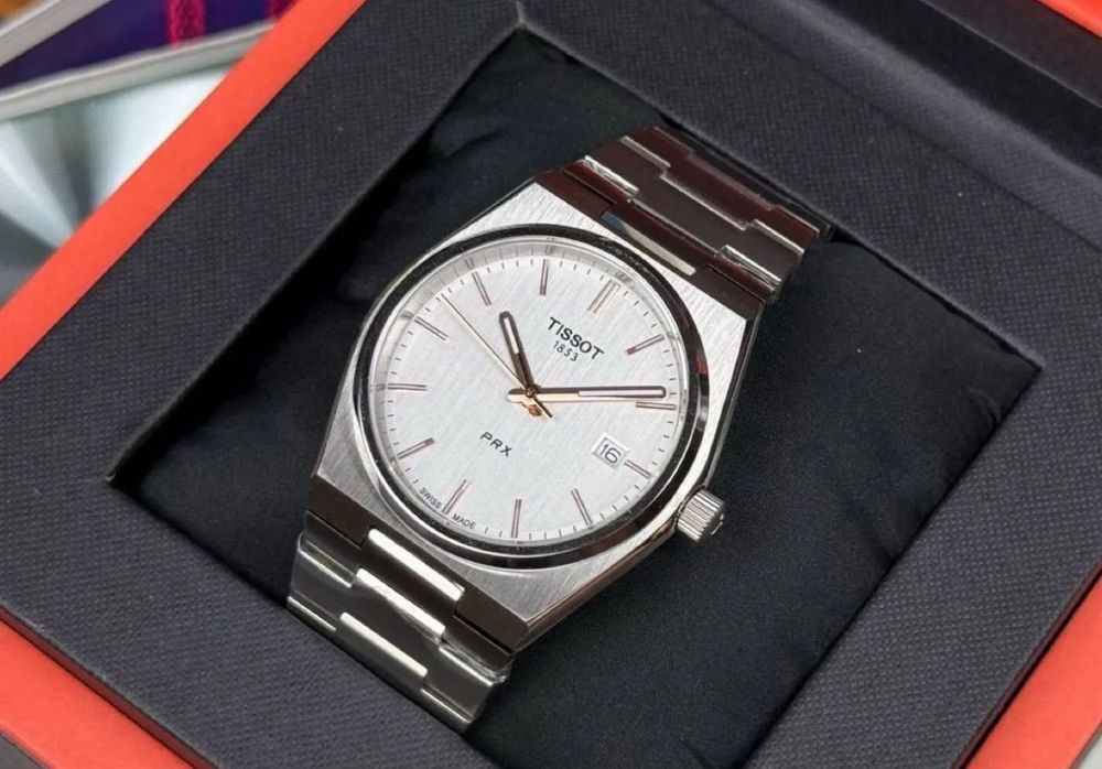 Мужские  часы Tissot PRX White Кварц / На Подарок