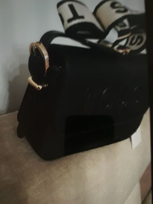 Bolsa tiracolo Preta tous alça ajustável com logotipo tous