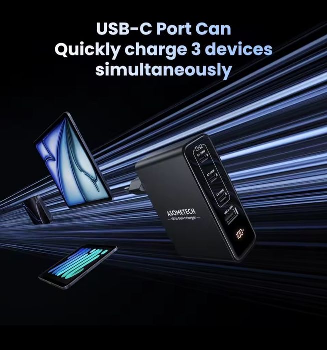 Asometech 100w з дісплеем. Блочок швидкісної зарядки