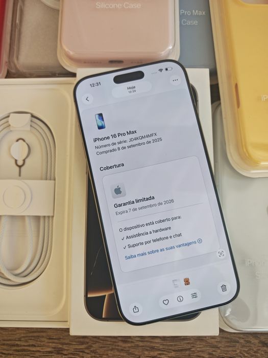 iPhone 16 Pro Max 6.9" 256GB Natural Titanium Seminovo C/Garantia Aceito Retomas