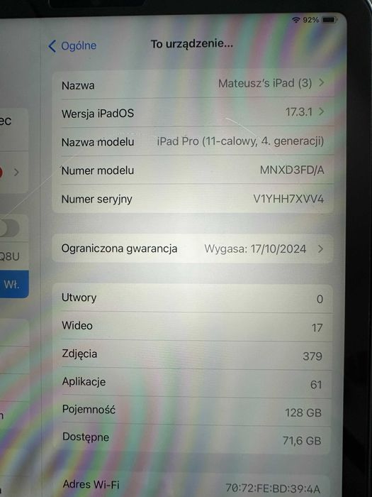Apple iPad Pro 11" (4th Gen) 128GB gray - Jak Nowy