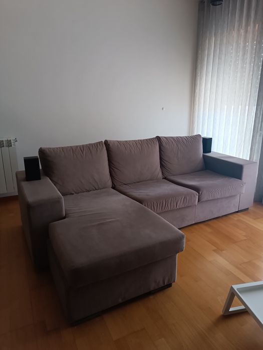 Sofá 3 lugares com chaise longue