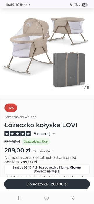 Kołyska Kinderkraft Beżowa