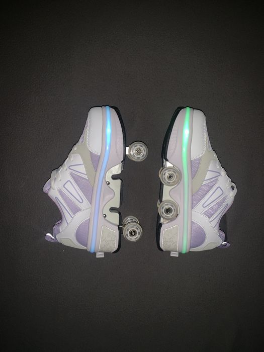 Tênis Patins 2 em 1 - Retrátil com LED Novo