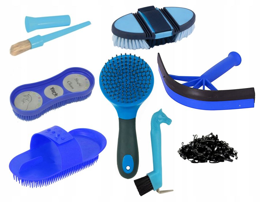 Zestaw szczotek dla KONIA KONI błękitny
