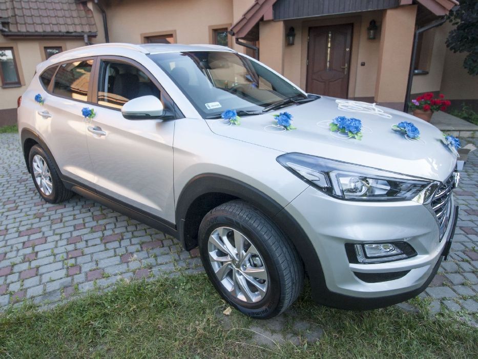 Dekoracja samochodu niebieska chabrowa na duże auto wzór NR 204