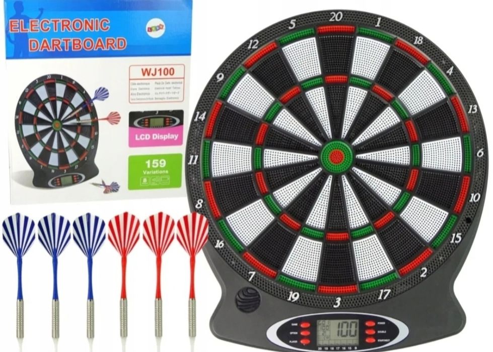 Tarcza z rzutkami Lean Toys elektroniczna 43x38 cm