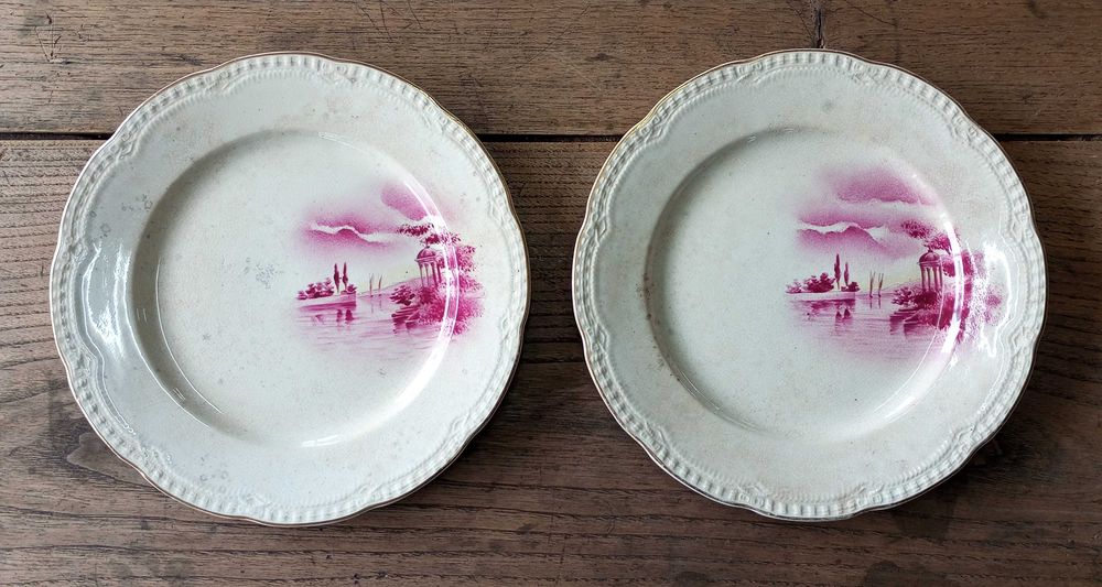 Antigos pratos Portugueses em faiança de Massarelos Porto