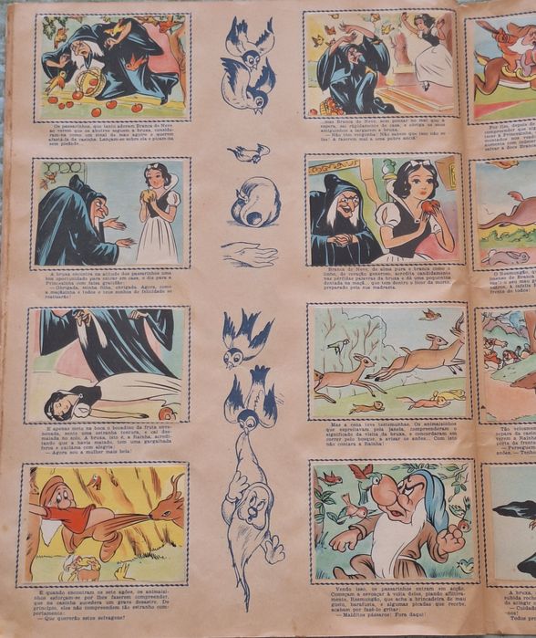 Álbum cromos "Branca de Neve e os sete anões" anos 50