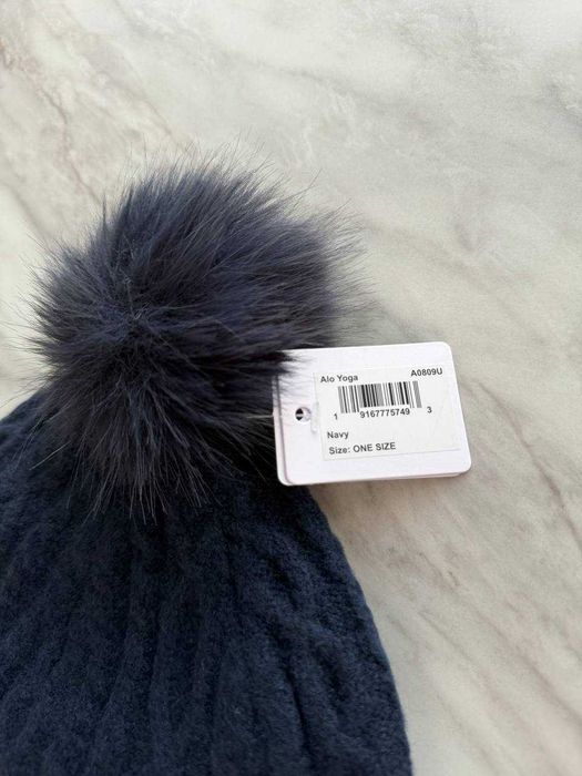 Cable Knit Winter Bliss Beanie, шапка синя Alo Yogo Оригінал