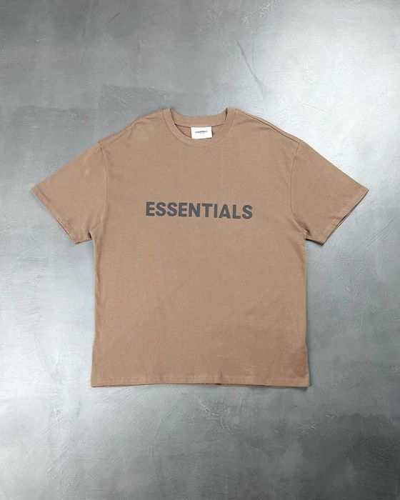 Футболка Fear Of God Essentials Front Logo T-Shirt Brown