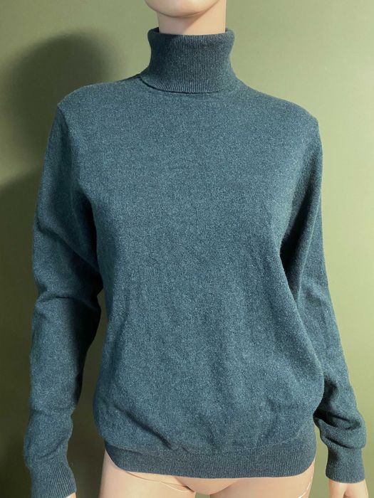 UNIQLO кашемировый свитер светр с горлом гольф 100% кашемир M-L