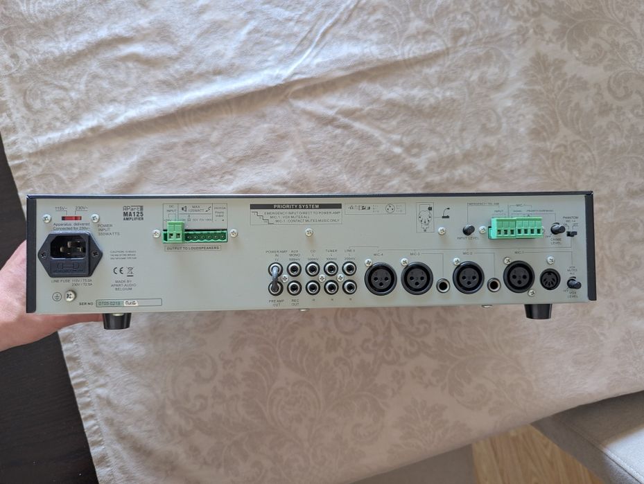 Amplificador Profissional APart MA125 125W – Som Ambiente