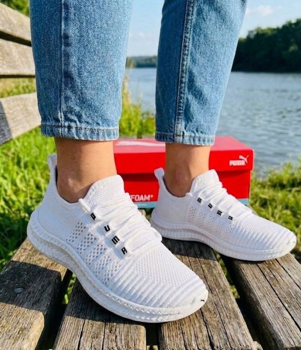 Жіночі літні кросівки Puma/білі текстильні кросівки пума весна-літо