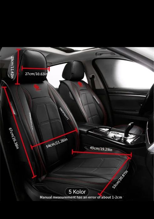 Pokrowiec na siedzenie samochodu 2x różne kolory