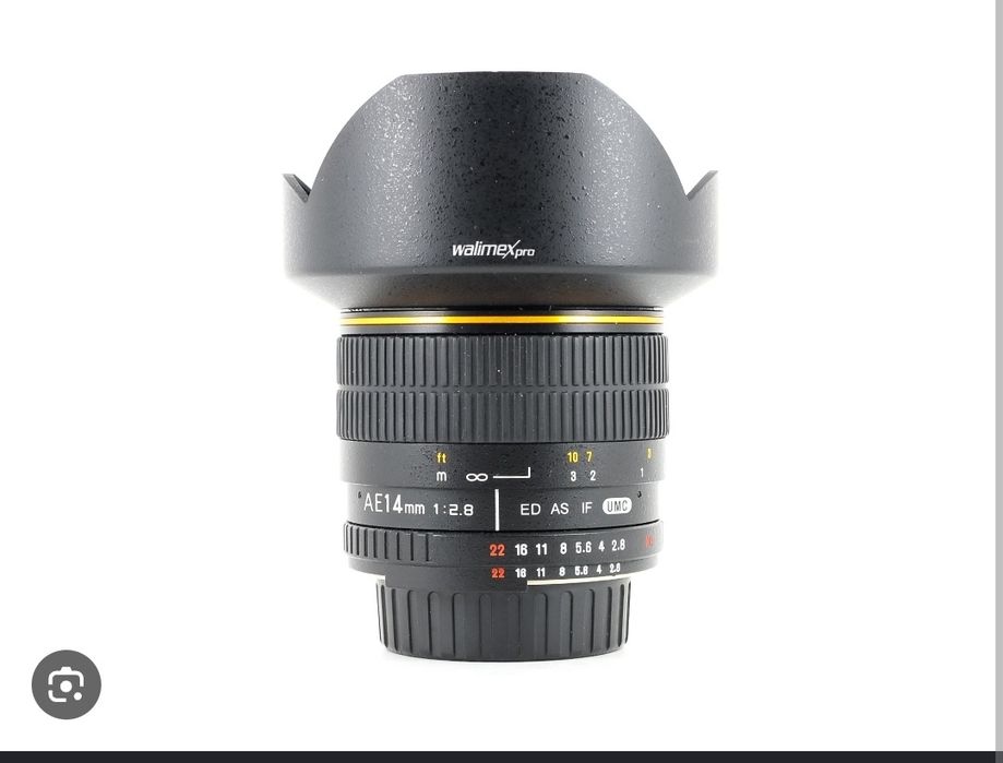 Lente grande angular Walimex Pro Rokinon Samyang 14mm 2.8 Nikon
