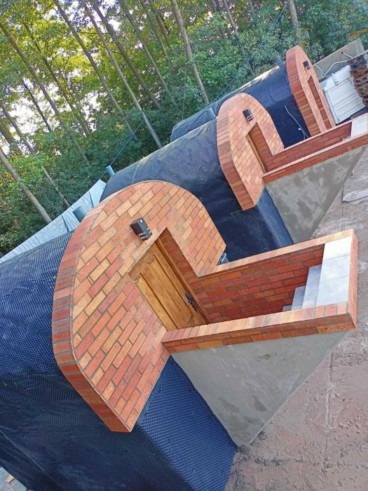schron betonowy , piwniczka betonowa , ziemianka , piwnica , sauna ogrodowa