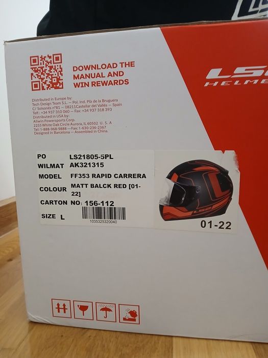 Kask  LS2  FF353  rapid carrera  rozmiar L
