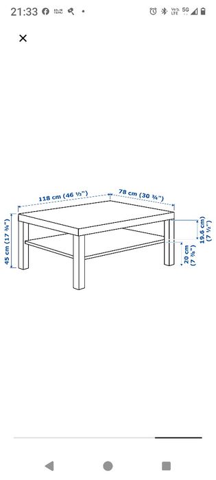Stolik kawowy IKEA bialy