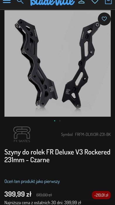 Szyny FR Skates V3 Rocker Seba Banan 231/76