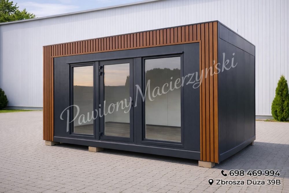 Od ręki Pawilon 6m x 3m z płyty poliuretanowej 100mm! Kontener biurowy