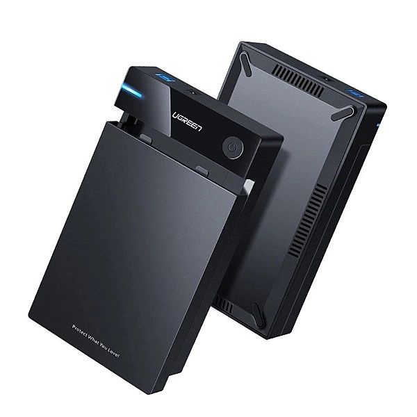 Ugreen kieszeń na dysk HDD obudowa dysku SATA 3,5'' USB 3.0 czarny (50