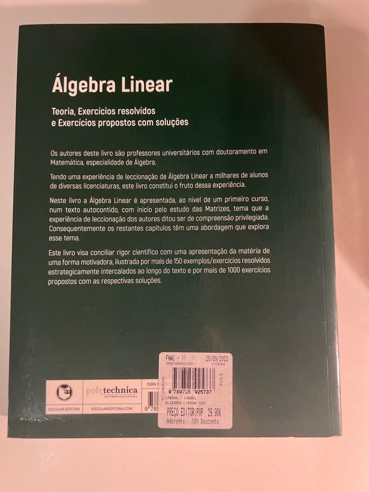 Livro álgebra linear 6° edição